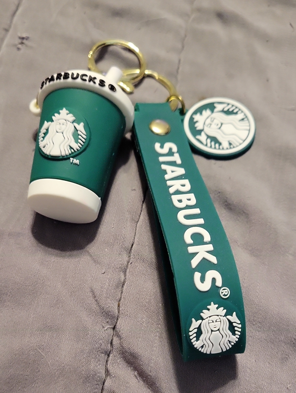 Starbucks NWOT! Silicone Cup,and Logo Charms Keyring/Bag Charm